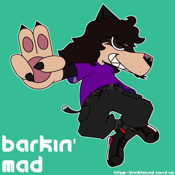 barkin' mad stylized art of my sona