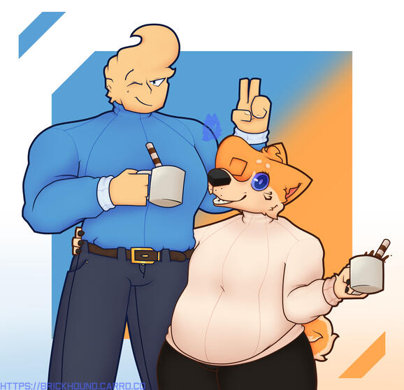 taffy and max sweater weather art